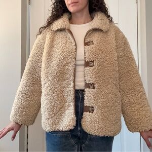Vintage Cozy Cream Sherpa Jacket